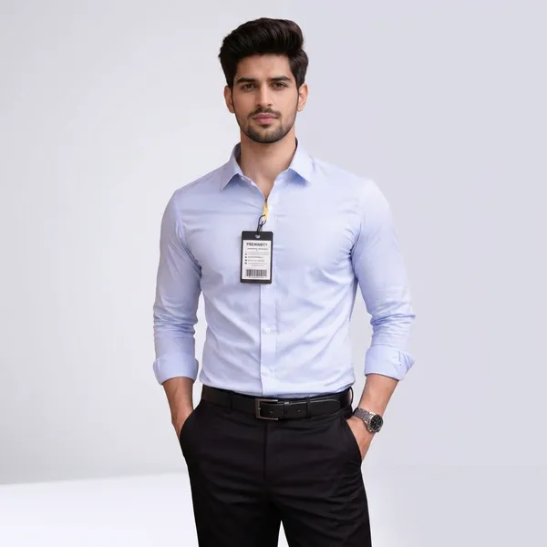 Men_Premium_Cotton_Shirt_Slim_Fit_Formal_Shirt_Office_Casual_Wear_Ice_Blue