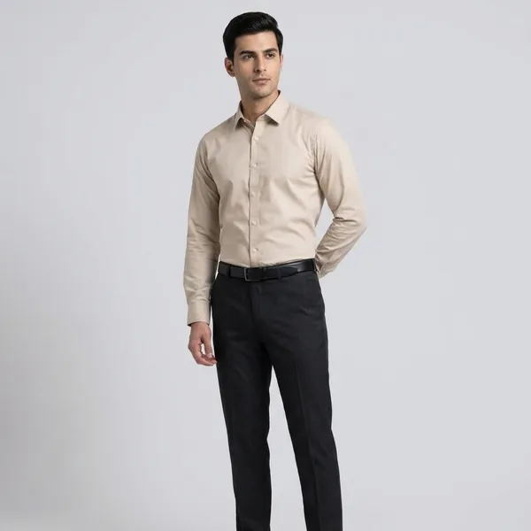Men_Premium_Cotton_Shirt_Slim_Fit_Formal_Shirt_Office_Casual_Wear_Beige