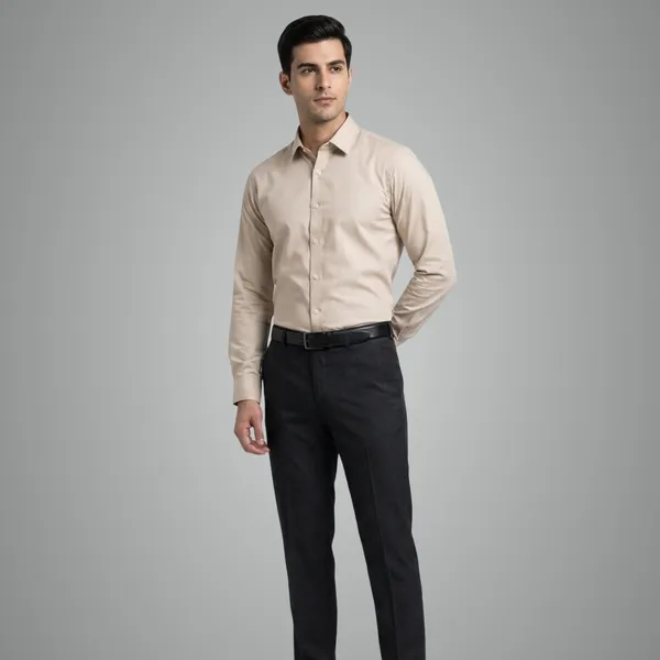 Men_Premium_Cotton_Shirt_Slim_Fit_Formal_Shirt_Office_Casual_Wear_Beige