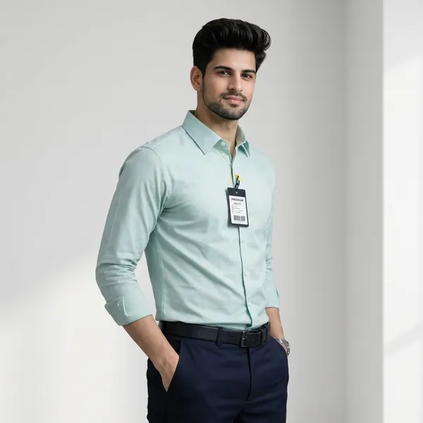 Men_Premium_Cotton_Shirt_Slim_Fit_Formal_Shirt_Office_Casual_Wear_Mint_Green