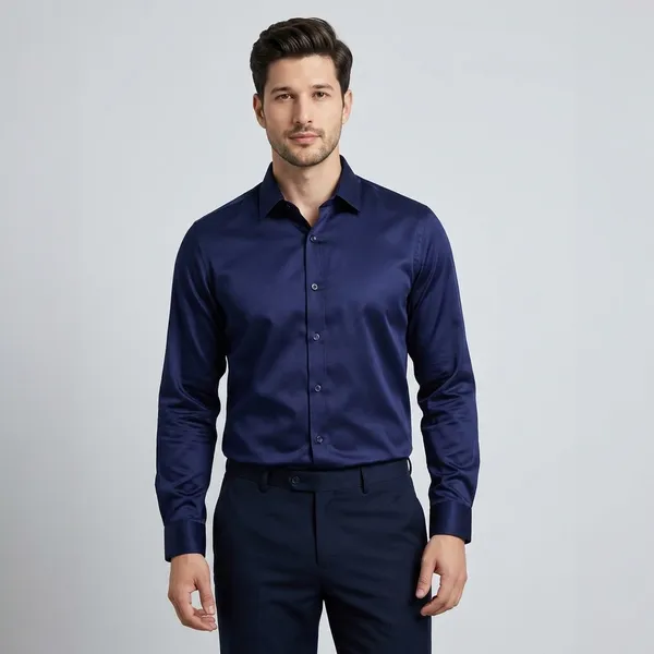 Premium_Japanese_Satin_Partywear_Shirt_For_Men_Ultra_Smooth_Shiny_Finish_Stylish_Solid_Shirt_Navy