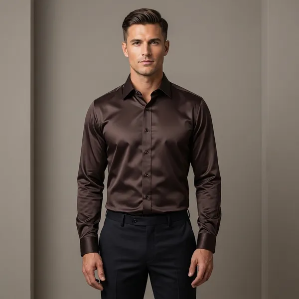 Men_Premium_Grey_Satin_Shirt_Japanese_Satin_Fabric_Partywear_Stylish_Shirt_For_Men_Full_Sleeve_Regular_Fit_Dark_Brown