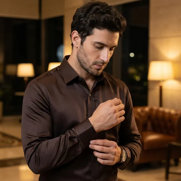 Men_Premium_Grey_Satin_Shirt_Japanese_Satin_Fabric_Partywear_Stylish_Shirt_For_Men_Full_Sleeve_Regular_Fit_Dark_Brown