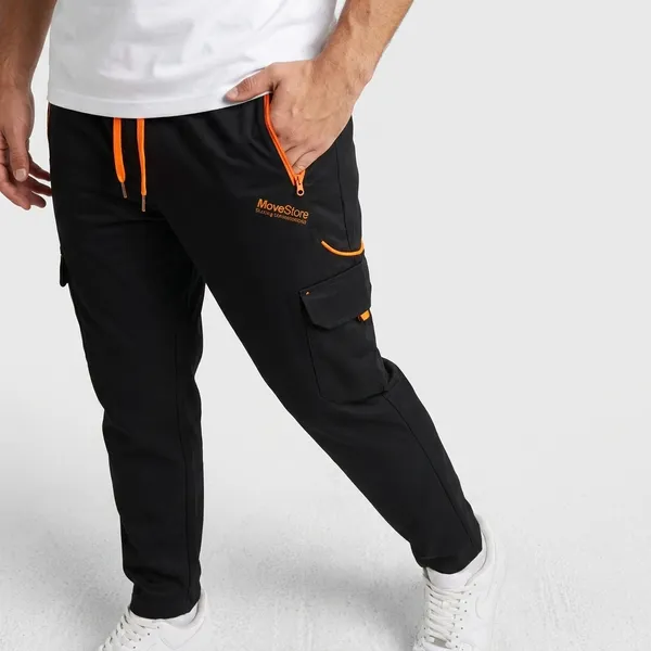 Men_Navy_Blue_Cargo_Track_Pants_4_Way_Lycra_Stretch_Gym_Casual_Wear_Multiple_Pocket_Lower_Black