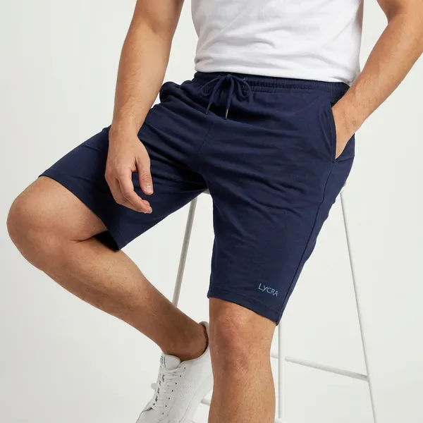 Men_4_Way_Lycra_Shorts_Stretchable_Gym_Casual_Shorts_Lightweight_Summer_Wear_Navy