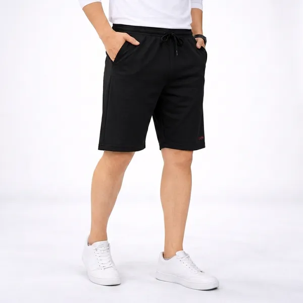 Men_4_Way_Lycra_Shorts_Stretchable_Gym_Casual_Shorts_Lightweight_Summer_Wear_Black