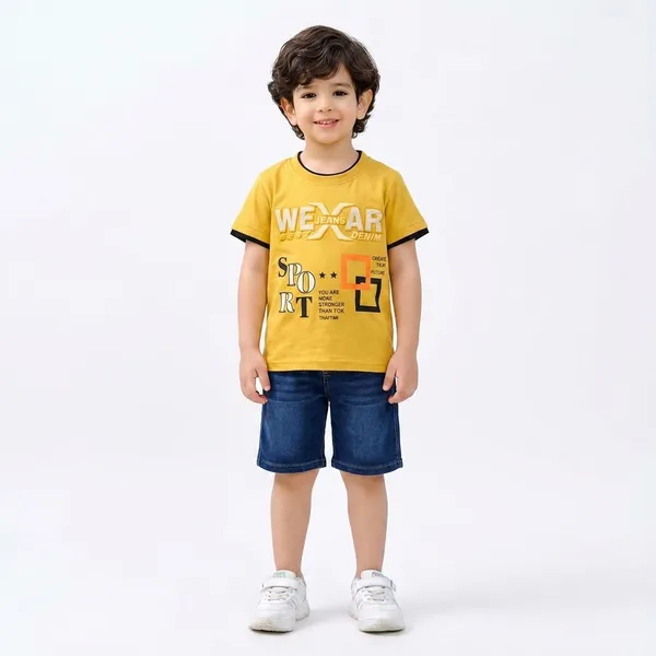 Kids_Printed_Cotton_T_Shirt_Stylish_Boys_Casual_Wear_Trendy_T_Shirt_6_Colours_Available_Yellow