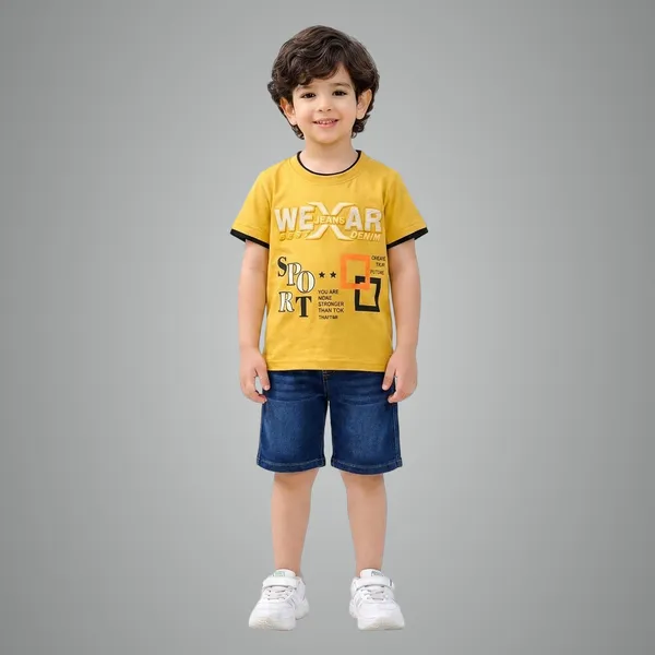 Kids_Printed_Cotton_T_Shirt_Stylish_Boys_Casual_Wear_Trendy_T_Shirt_6_Colours_Available_Yellow