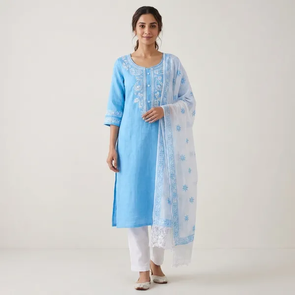 Women_Embroidered_Kurta_Set_Stylish_Cotton_Kurti_For_Women_Casual_Festive_Wear_Kurta_Multiple_Colours_Blue