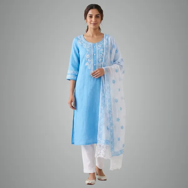 Women_Embroidered_Kurta_Set_Stylish_Cotton_Kurti_For_Women_Casual_Festive_Wear_Kurta_Multiple_Colours_Blue
