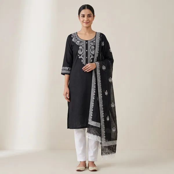 Women_Embroidered_Kurta_Set_Stylish_Cotton_Kurti_For_Women_Casual_Festive_Wear_Kurta_Multiple_Colours_Black