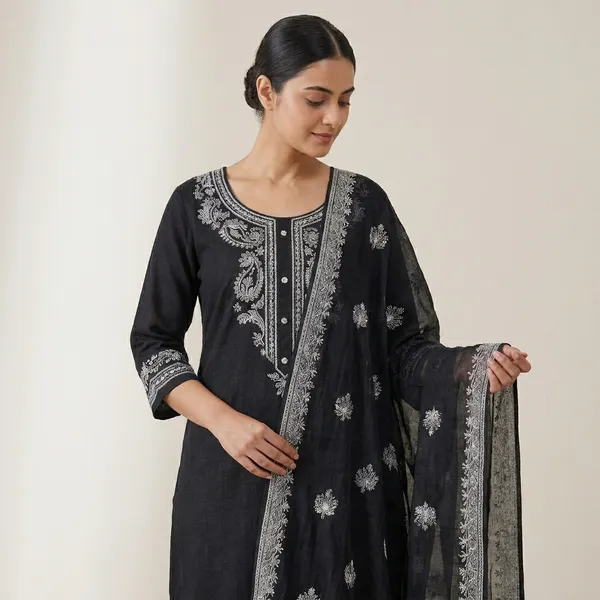 Women_Embroidered_Kurta_Set_Stylish_Cotton_Kurti_For_Women_Casual_Festive_Wear_Kurta_Multiple_Colours_Black