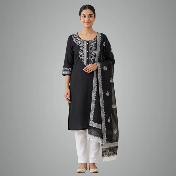 Women_Embroidered_Kurta_Set_Stylish_Cotton_Kurti_For_Women_Casual_Festive_Wear_Kurta_Multiple_Colours_Black