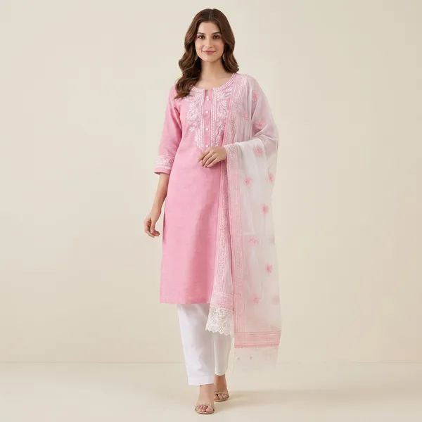 Women_Embroidered_Kurta_Set_Stylish_Cotton_Kurti_For_Women_Casual_Festive_Wear_Kurta_Multiple_Colours_Pink