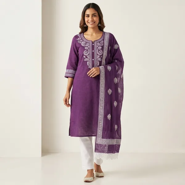 Women_Embroidered_Kurta_Set_Stylish_Cotton_Kurti_For_Women_Casual_Festive_Wear_Kurta_Multiple_Colours_Purple