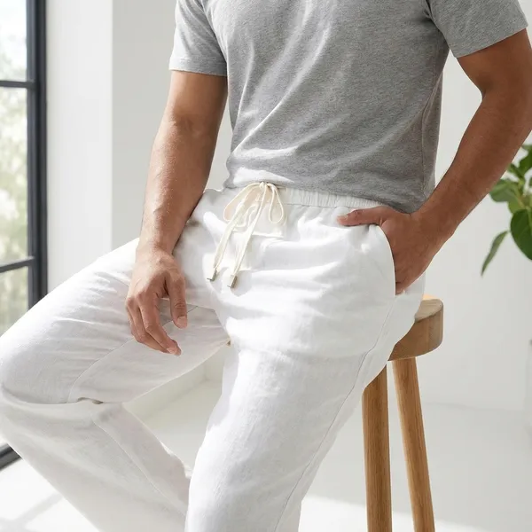 Men_Pure_Linen_Pyjama_Premium_White_Linen_Lounge_Pants_For_Men_Comfortable_Summer_Wear_Drawstring_Pajama_White