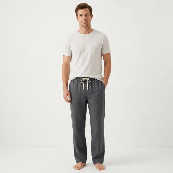 Men_Pure_Linen_Pyjama_Premium_White_Linen_Lounge_Pants_For_Men_Comfortable_Summer_Wear_Drawstring_Pajama_Dark_Grey