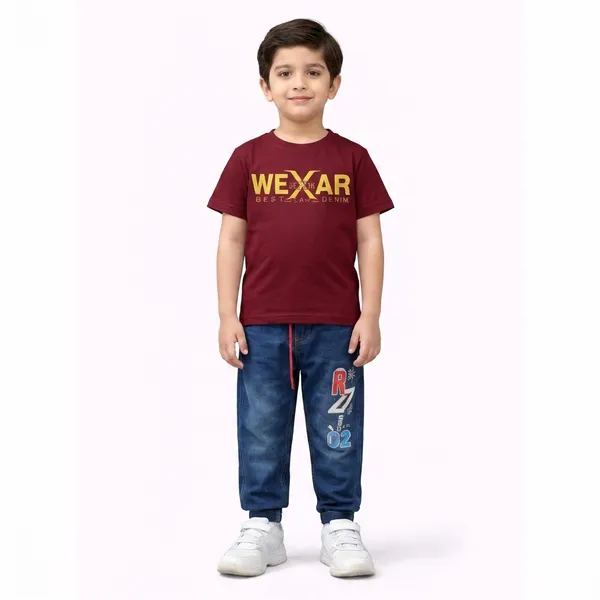Kids_Printed_Cotton_T_Shirt_Stylish_Boys_Casual_Wear_Trendy_T_Shirt_6_Colours_Available_Maroon