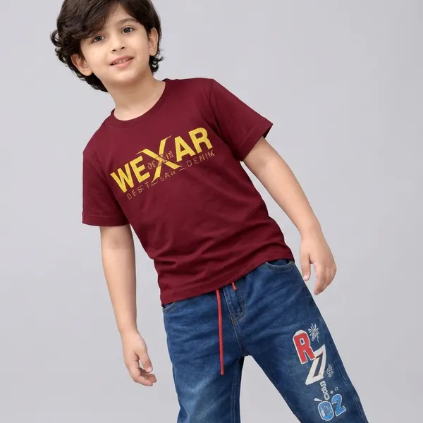 Kids_Printed_Cotton_T_Shirt_Stylish_Boys_Casual_Wear_Trendy_T_Shirt_6_Colours_Available_Maroon