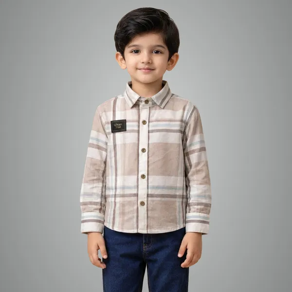 Kids_Stylish_Striped_Shirt_Denim_Pant_Set_Boys_Combo_Outfit_Size_20_40_Brown