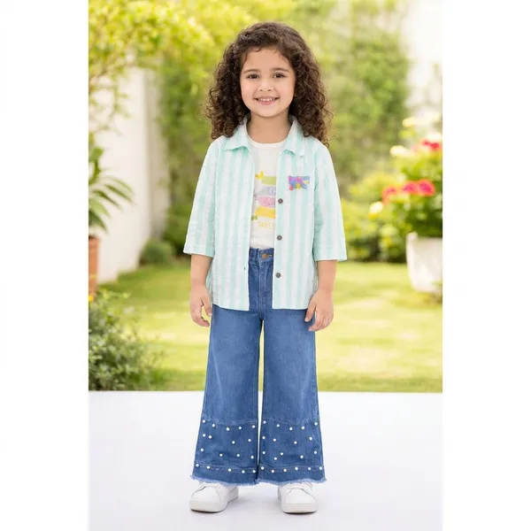 Kids_Stylish_Striped_Jacket_Set_With_Inner_Tee_Size_32_34_Premium_Quality_Cotton_Pink_Mint_Green_Peach_Mint_Green