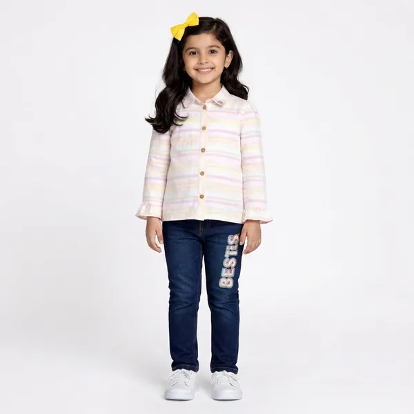 Girls_Pastel_Striped_Collared_Top_With_Denim_Jeans_Set_Stylish_Kids_Casual_Outfit_2_Piece_Set