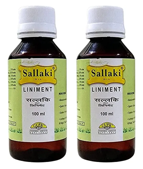Gufic_Biosciences_Sallaki_Liniment_Oil_100ml_Pack_Of_2_Joint_Pain_Back_Pain_Muscles_Pain_Pain_In_Cervical_Spondylitis_Sciatica_Muscle_Cramps_Sprains_Arthritis_Twitching_Effective_In_Pain_Management