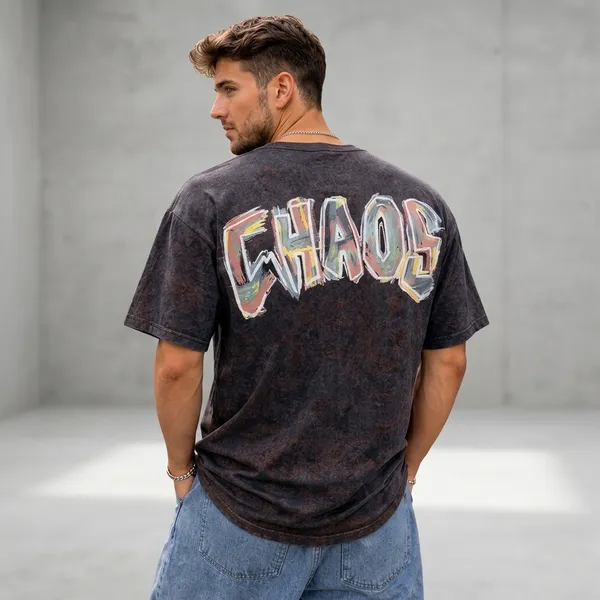 Navy_Blue_Cotton_Blend_Relaxed_Fit_Chaos_Tee_Graphic_Down_Shoulder_T-Shirt_For_Men