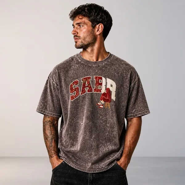 Grey_Cotton_Blend_Oversized_Graphic_Print_Sabr_Tee_Down_Shoulder_T-Shirt_For_Unisex