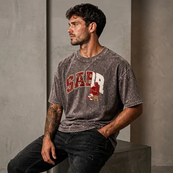 Grey_Cotton_Blend_Oversized_Graphic_Print_Sabr_Tee_Down_Shoulder_T-Shirt_For_Unisex