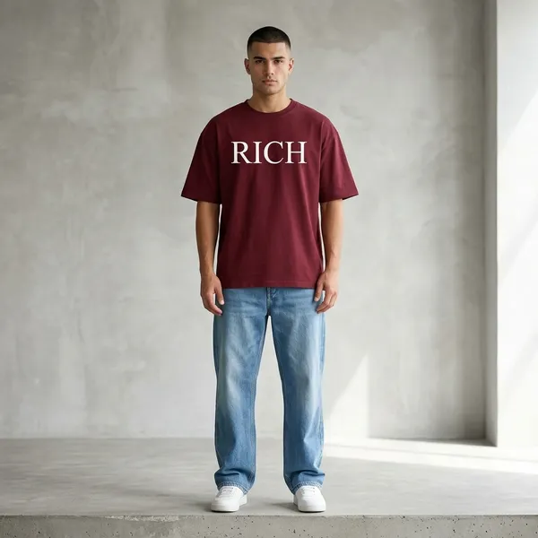 Maroon_Cotton_Blend_Relaxed_Fit_Rich_Tee_Graphic_Down_Shoulder_T-Shirt_For_Men