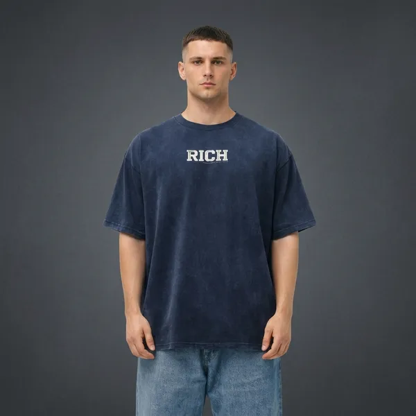 Navy_Blue_Cotton_Blend_Relaxed_Fit_Rich_Tee_Graphic_Down_Shoulder_T-Shirt_For_Men