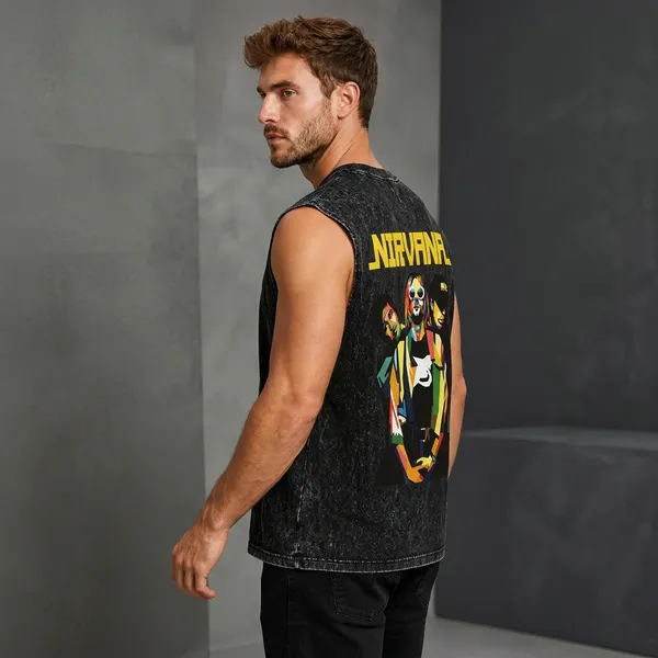 Black_Cotton_Blend_Relaxed_Fit_Nirvana_Graphic_Sleeveless_Tank_Top_For_Men