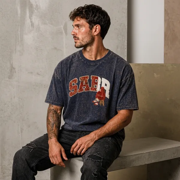 Navy_Blue_Cotton_Blend_Oversized_Graphic_Print_Sabr_Tee_Down_Shoulder_T-Shirt_For_Unisex