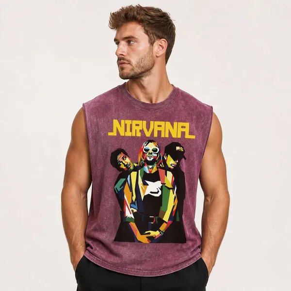 Pink_Cotton_Blend_Relaxed_Fit_Nirvana_Graphic_Sleeveless_Tank_Top_For_Men