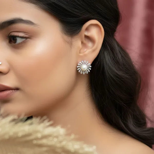 Sunflower_Pearl_Earrings
