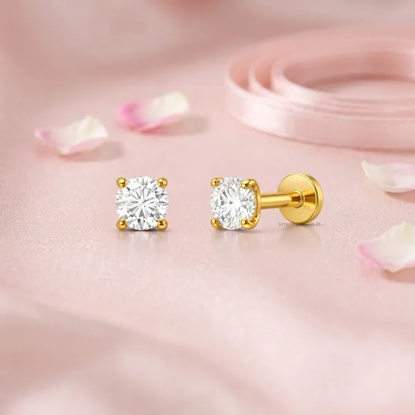 Radiant_Gold_Solitaire_Stud_Earrings