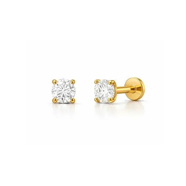 Radiant_Gold_Solitaire_Stud_Earrings
