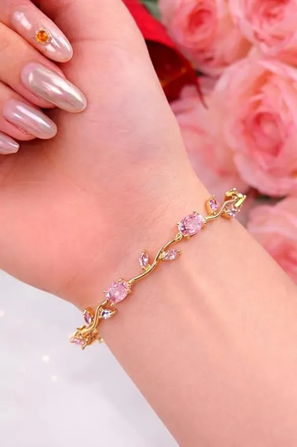 Pink_Tulip_Crystal_Bracelet