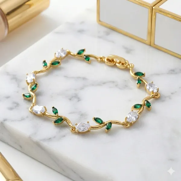 Green_White_Tulip_Crystal_Bracelet