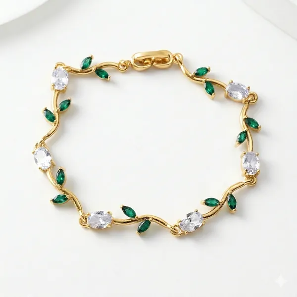 Green_White_Tulip_Crystal_Bracelet