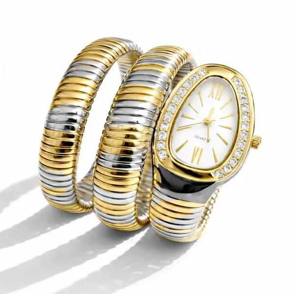Dual_Tone_White_Serpent_Watch