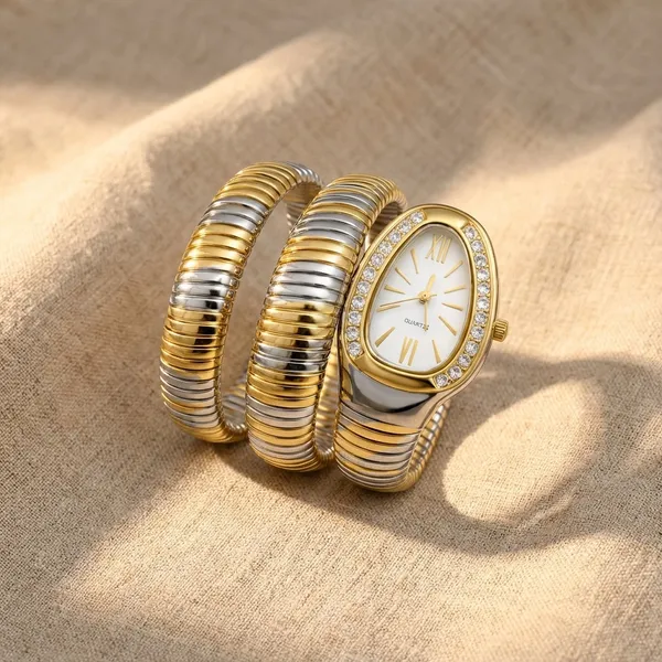 Dual_Tone_White_Serpent_Watch