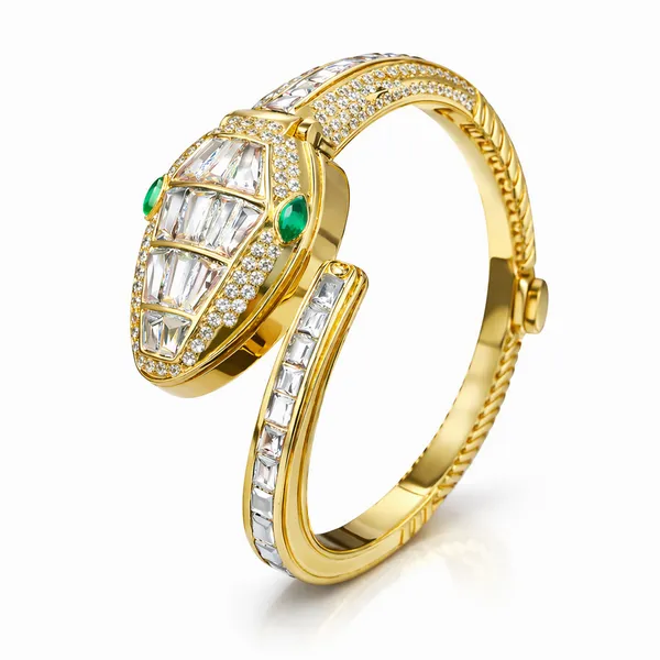 White_Serpent_Watch_With_Ruby_Emerald_Accents