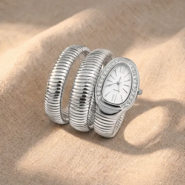 Silver_White_Serpent_Watch_Studded
