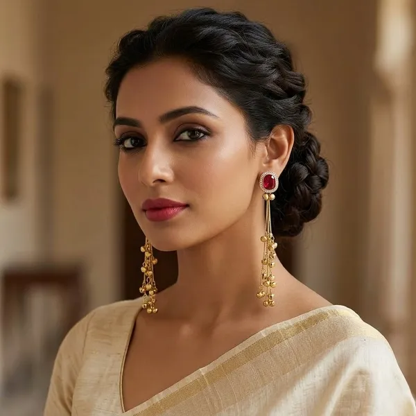 Kashmiri_Red_Stone_Long_Earrings_Royal_Ethnic_Drop