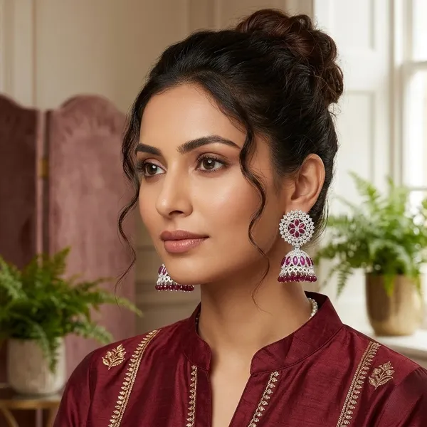 Purple_Crystal_Jhumka_Earrings