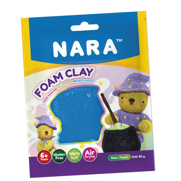 Nara_Blue_Foam_Air_Dry_Lightweight_Modelling_Clay_50_G_Pack_Of_2