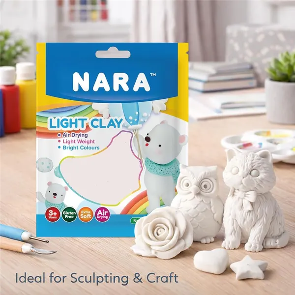 Nara_Air_Dry_Light_Clay_White_50_G_Pack_Of_3