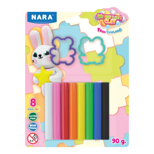 Nara_8_Colour_Oil_Based_Soft_Modelling_Clay_90_G_Pack_Of_8